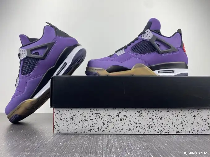 Cheap Jordan and LN4 Scott Family) Retro 4 Purple Travis 766296 (Friends 0512